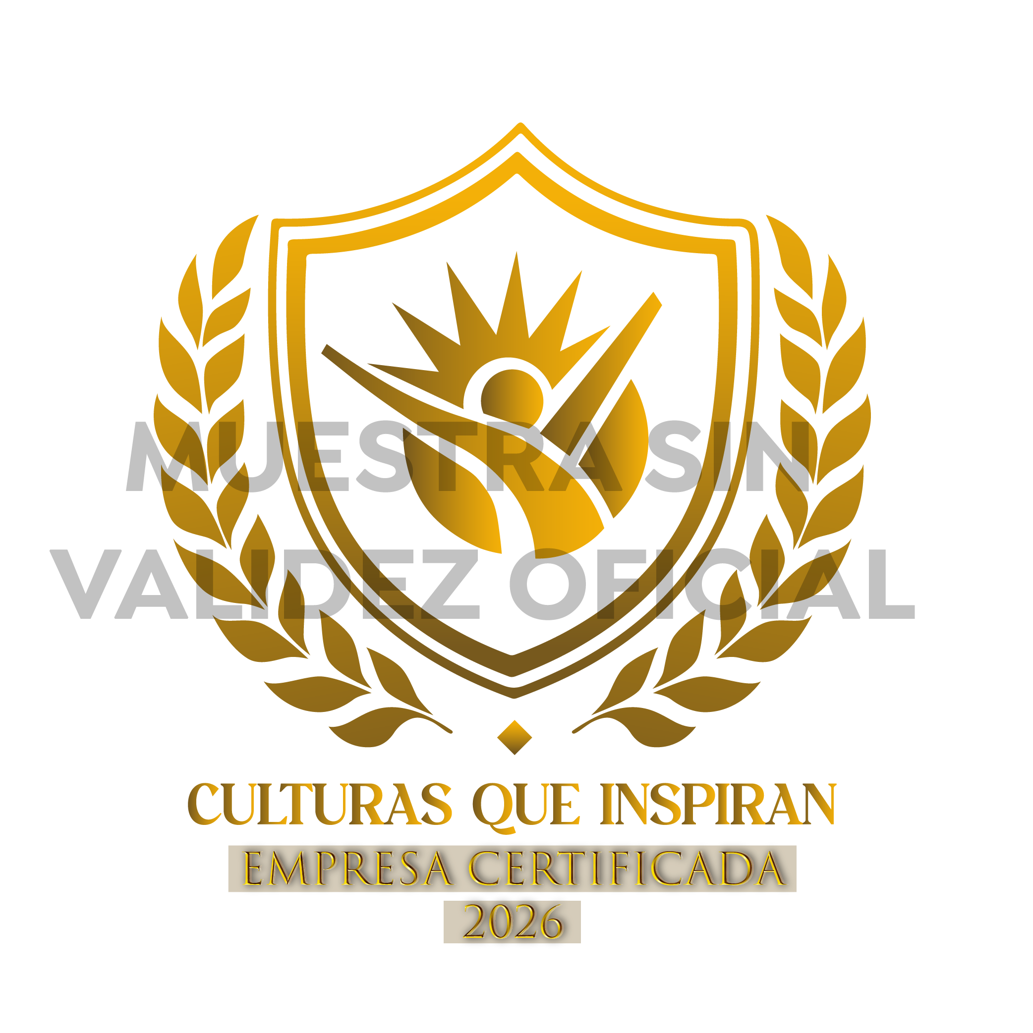 Insignia de muestra Culturas que Inspiran, empresa certificada 2026